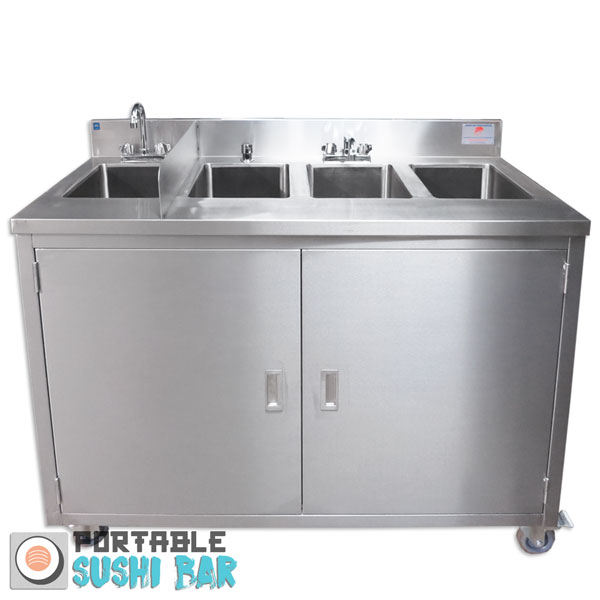 Portable Sushi Bar Portable Hand Sink 4 Compartment For Sale